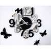 3D настінний годинник з цифрами та метеликами - Time Decor