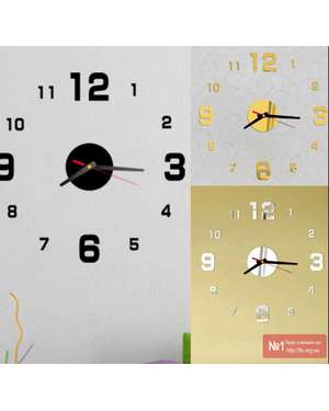 3D дзеркальний настінний годинник з цифрами - Time Decor 571