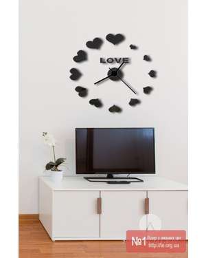 3D дзеркальний настінний годинник Love - TimeDecor 605