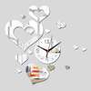 Дзеркальний декоративний настінний годинник - Серця Time Decor 612 - Картинка 1