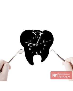 Настінний годинник у стоматологію - Зуб - TimeDecor 696