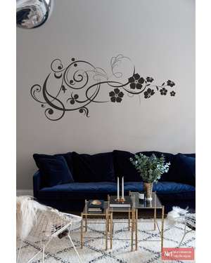Наклейка на стіну, меблі квіти та візерунок Time Decor 746