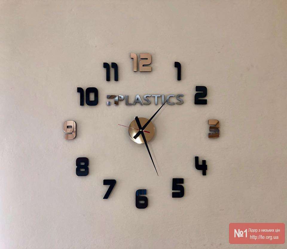 3D настінний годинник із цифрами для компанії Plastics