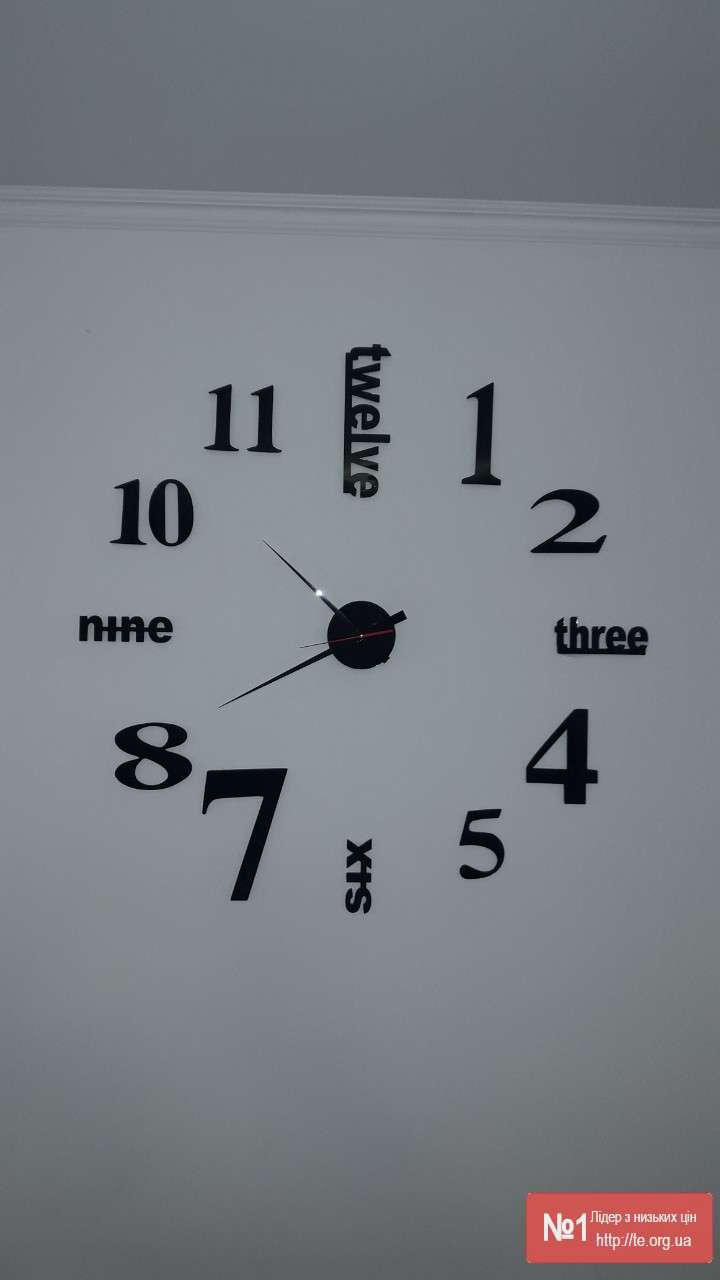 Великий настінний годинник 3D TIME як ізюминка інтерєру