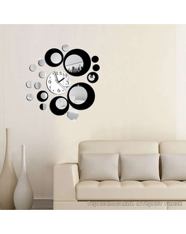 Декоративний 3D настінний годинник - сучасний творчий дизайн, зображення 2