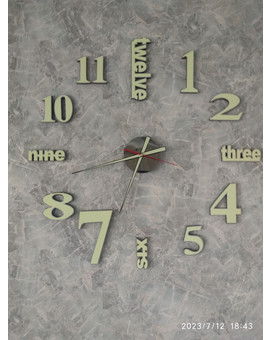 Великий настінний годинник 3D TIME, зображення 5