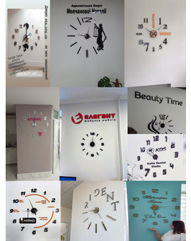 Великий настінний 3D годинник - античного стилю, римські цифри, зображення 11