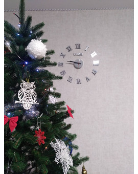 Великий настінний 3D годинник - античного стилю, римські цифри, зображення 6