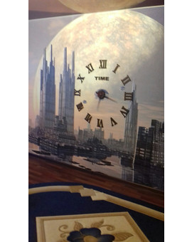 Великий настінний 3D годинник - античного стилю, римські цифри, зображення 8