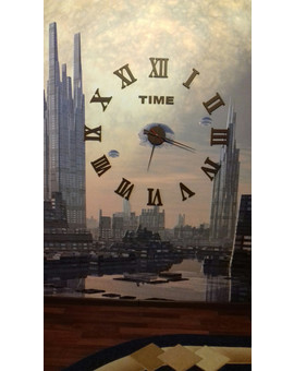 Великий настінний 3D годинник - античного стилю, римські цифри, зображення 9