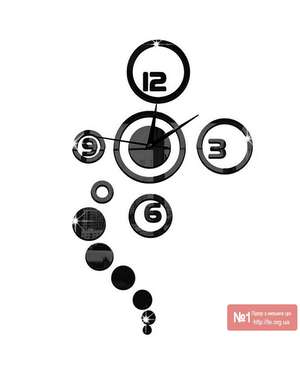 Декоративний 3D годинник - новітнього стилю 176, зображення 3