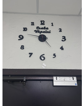 Великий, об'ємний - настінний 3D годинник. Дзеркальна поверхня, зображення 11