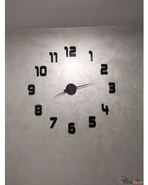Великий, об'ємний - настінний 3D годинник. Дзеркальна поверхня, зображення 4