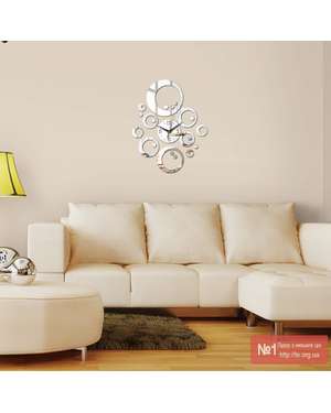 Дзеркальний, дизайнерський 3D настінний годинник, зображення 1