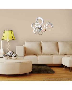 Дзеркальний, дизайнерський 3D настінний годинник, зображення 3