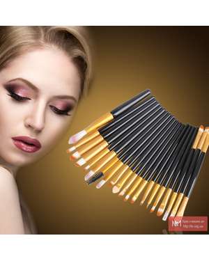Професійний набір пензлів для макіяжу / візажу Maquiagem-Bsel 20шт., зображення 3