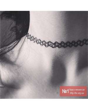 Чорний тату чокер - плетене намисто, кольє, зображення 3