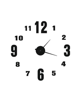 Великий, об'ємний 3d годинник на стіну - класичний стиль