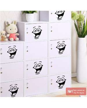 Декоративна вінілова наклейка смайл, зображення 4