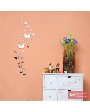 Акрилові дзеркальні 3D метелики, зображення 1