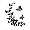 Декоративні наклейки квіти і метелики 110117-10 - Картинка 3