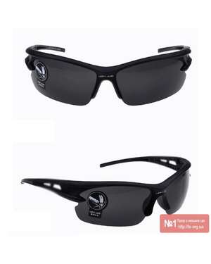 Велосипедні, спортивні, сонцезахисні окуляри OULAIOU 3105 black, зображення 1