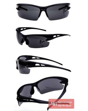 Велосипедні, спортивні, сонцезахисні окуляри OULAIOU 3105 black, зображення 2