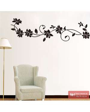 Декоративні наклейки гілочки квітів 120217, зображення 2