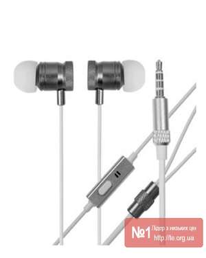 Навушники гарнітура Kingdo EV-3101SL Metal з мікрофоном, зображення 1
