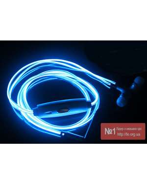 Сяючі навушники Lighted Earphone L-E1 з мікрофоном, зображення 6