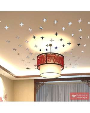 Дзеркальні зірочки на стелю, стіни, меблі, зображення 1