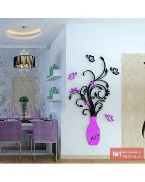 3D Акриловий декор - Квіти у вазі, зображення 1