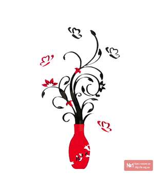 3D Акриловий декор - Квіти у вазі, зображення 2