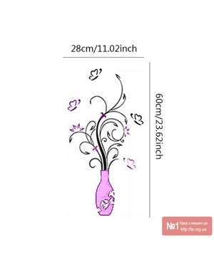 3D Акриловий декор - Квіти у вазі, зображення 4