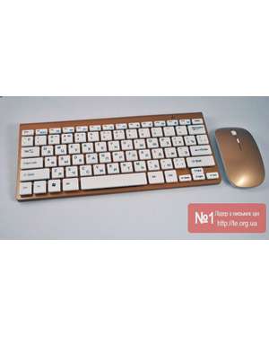 Комплект безпровідна клавіатура з мишкою 908 (в стилі Apple) Wireless 2.4GHz, зображення 1