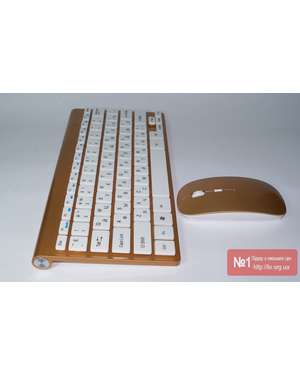 Комплект безпровідна клавіатура з мишкою 908 (в стилі Apple) Wireless 2.4GHz, зображення 2