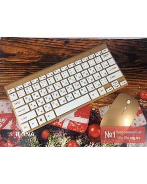 Комплект безпровідна клавіатура з мишкою 908 (в стилі Apple) Wireless 2.4GHz, зображення 3