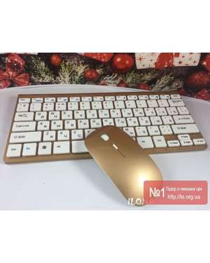 Комплект безпровідна клавіатура з мишкою 908 (в стилі Apple) Wireless 2.4GHz, зображення 4