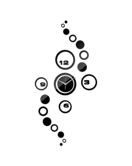 Декоративний 3D настінний годинник 499, зображення