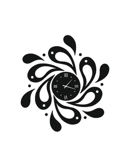 Дзеркальний декоративний 3D настінний годинник 500, зображення