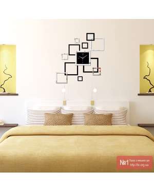 Декоративний 3D настінний годинник Multi color, зображення 3