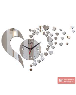 Декоративний настінний годинник - Серце