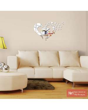 Декоративний настінний годинник - Серце 502, зображення 2