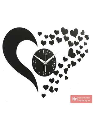 Декоративний настінний годинник - Серце 502, зображення 4
