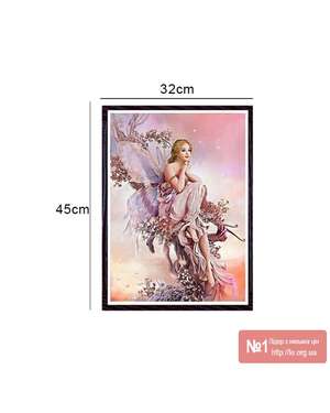 5D алмазна вишивка Ангел 32Х45см., зображення 5