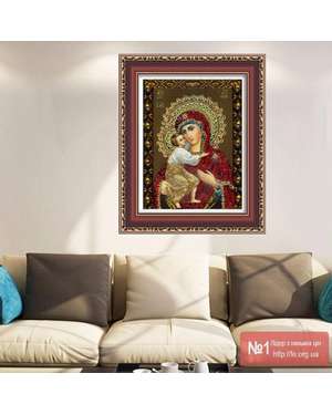 5D алмазна вишивка образ - ікона Матері Божої з Ісусом, зображення 2