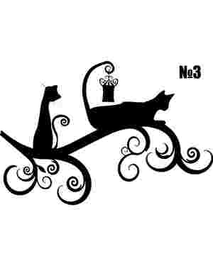 Наклейки стікери - Котики, кішки для стін, меблів., зображення 4