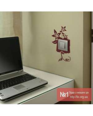 Квітковий візерунок на розетку, вимикач, зображення 1