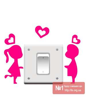 Наклейка Закохані на розетку, вимикач, зображення 1