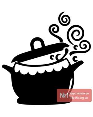 Наклейка для кухні - Каструля, зображення 1